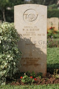 BEIRUT WAR CEMETERY - BURTON, WILLIAM HENRY